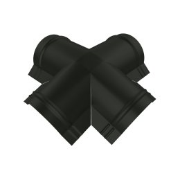 Четверник для конька полукруглого малого MAT двусторонний RAL 9005