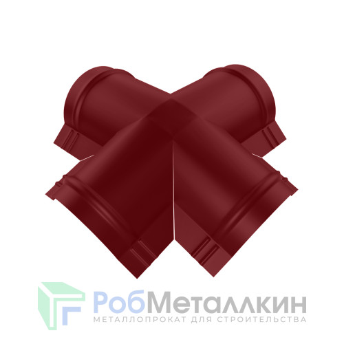 Четверник для конька полукруглого малого Полиэстер двусторонний RAL 3005