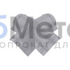 Четверник для конька полукруглого малого Полиэстер RAL 7004