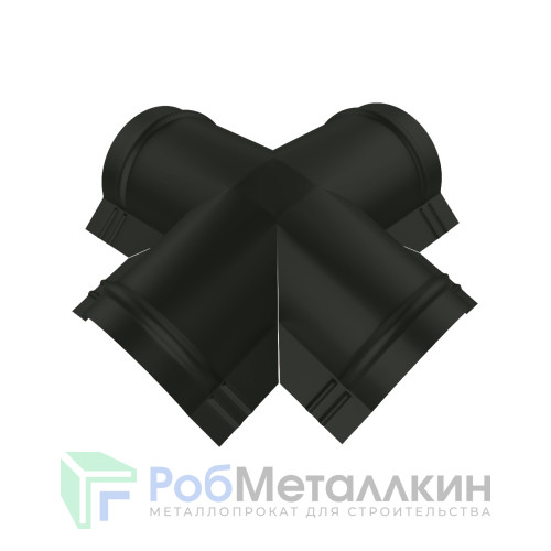 Четверник для конька полукруглого малого Полиэстер RAL 9005