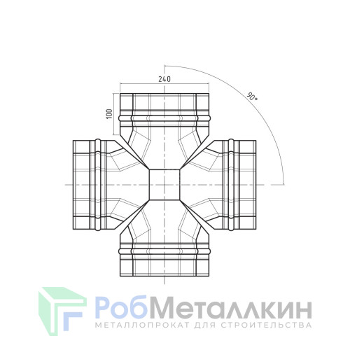 Четверник для конька ПРЕМИУМ Полиэстер двусторонний RAL 7024