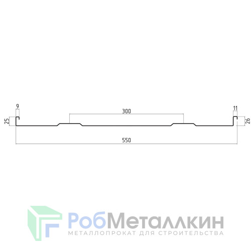 Двойной стоячий фальц 0.7 Полиэстер RAL 7004