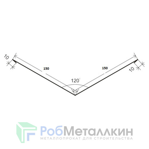 Ендова верхняя 150х150 Полиэстер RAL 6005