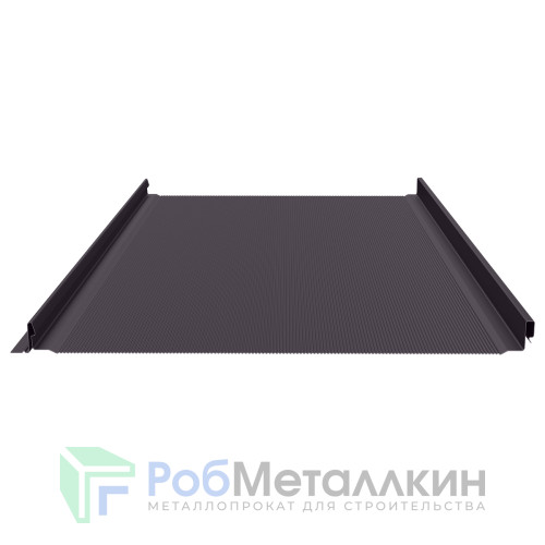 Фальцевая панель (клик-замок) с микрогофрой 0.45 Полиэстер двусторонний RAL 8019