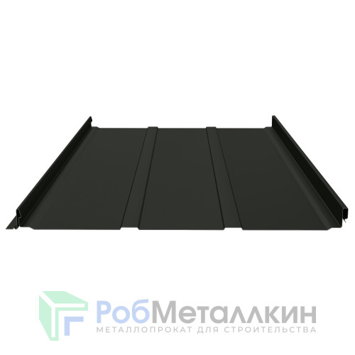 Фальцевая панель (клик-замок) с П-профилем 0.5 MAT двусторонний RAL 9005