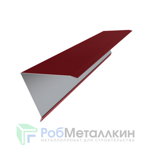 Конек для односкатной фальцевой кровли 160х160 Полиэстер RAL 3005