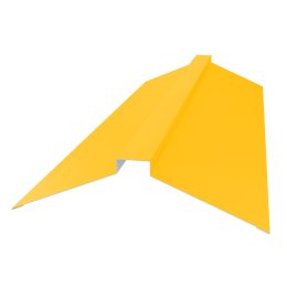 Конек фигурный 160х160 Полиэстер RAL 1018 для фальцевой кровли