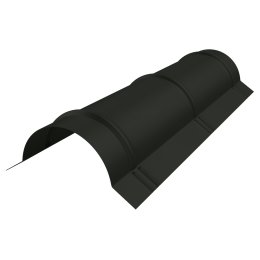 Конек полукруглый большой Текстур RAL 9005