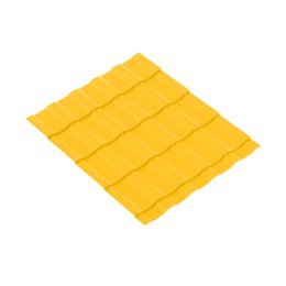 Металлочерепица КРОНА 0.5 Полиэстер RAL 1018