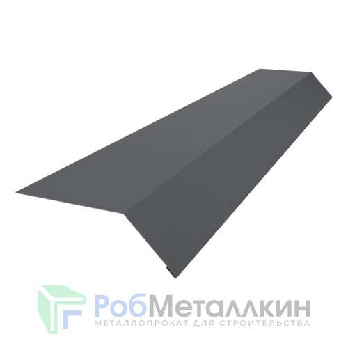 Планка карнизная (капельник) 60х100 Вельвет RAL 7024