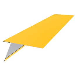 Планка карнизная 130х80 Полиэстер RAL 1018 для фальцевой кровли