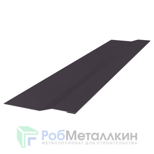 Планка крепежная 50х20х30 MAT RAL 8019 для фальцевой кровли