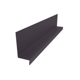 Планка примыкания боковая к стене 115х60х25 MAT RAL 8019 для фальцевой кровли