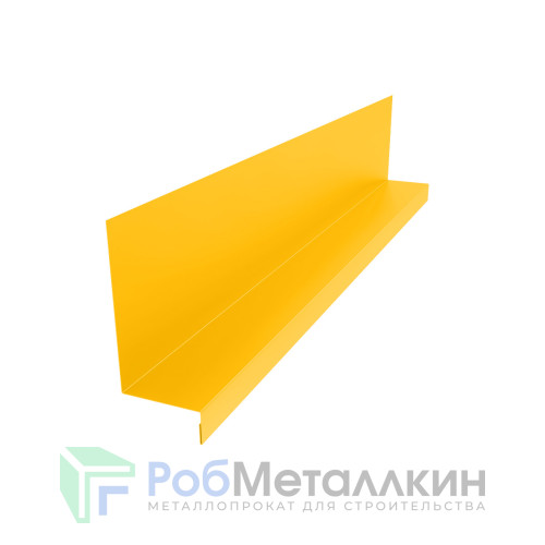 Планка примыкания боковая к стене 115х60х25 Полиэстер RAL 1018 для фальцевой кровли
