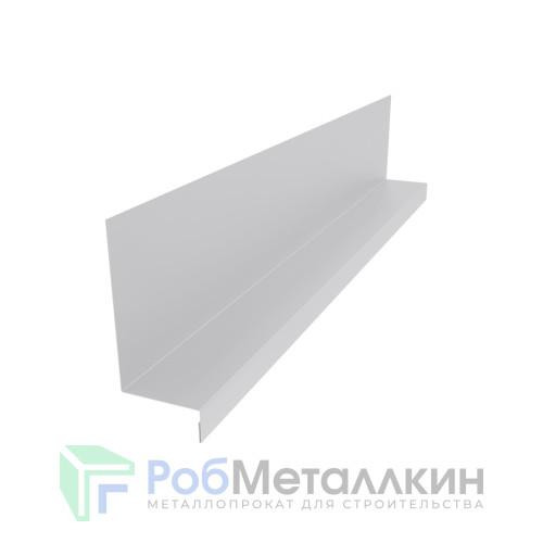 Планка примыкания боковая к стене 115х60х25 Полиэстер RAL 7047 для фальцевой кровли
