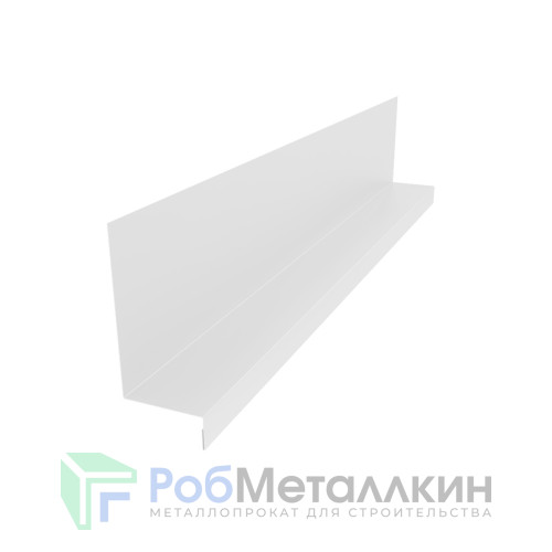 Планка примыкания боковая к стене 115х60х25 Полиэстер RAL 9003 для фальцевой кровли