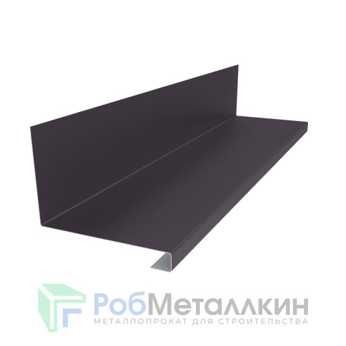 Планка примыкания нижняя к трубе 157х200х30 MAT RAL 8019 для фальцевой кровли