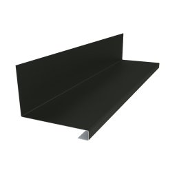 Планка примыкания нижняя к трубе 157х200х30 MAT RAL 9005 для фальцевой кровли
