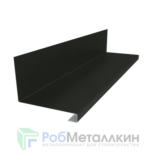 Планка примыкания нижняя к трубе 157х200х30 MAT RAL 9005 для фальцевой кровли