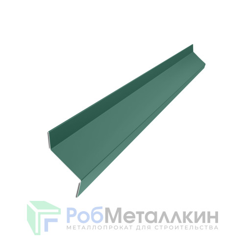 Планка примыкания в штробу 60х20 Пурал RAL 6005 для фальцевой кровли