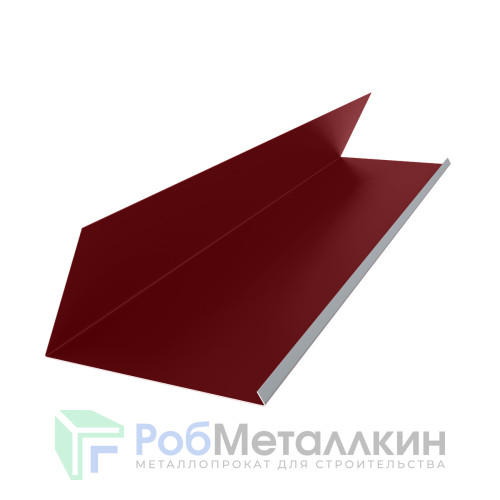 Планка примыкания верхняя к трубе 250х210 Пурал RAL 3005 для фальцевой кровли