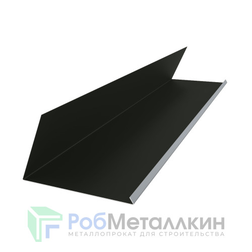 Планка примыкания верхняя к трубе 250х210 Пурал RAL 9005 для фальцевой кровли