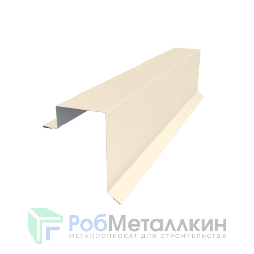 Планка торцевая 100х60 Полиэстер RAL 1015 для фальцевой кровли