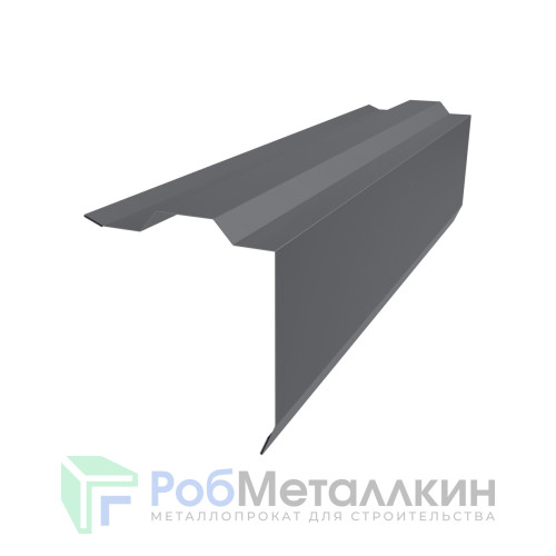 Планка торцевая (ветровая) фигурная 115х105 MAT двусторонний RAL 7024