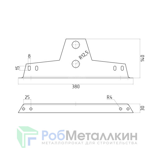 Снегозадержатель ЕВРО Полиэстер RAL 9006