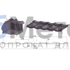 Металлочерепица Супер КРОНА 0.5 Пурал RAL 8004