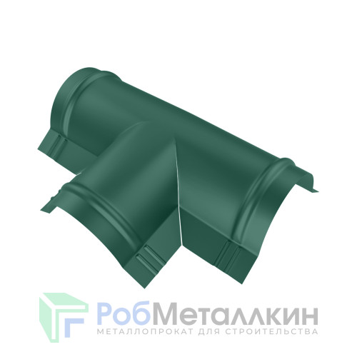 Тройник T-образный для конька полукруглого малого Полиэстер RAL 6005