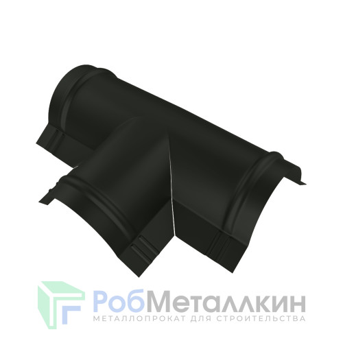 Тройник T-образный для конька полукруглого малого Полиэстер RAL 9005