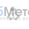 Тройник Y-образный для конька ПРЕМИУМ Полиэстер RAL 7024