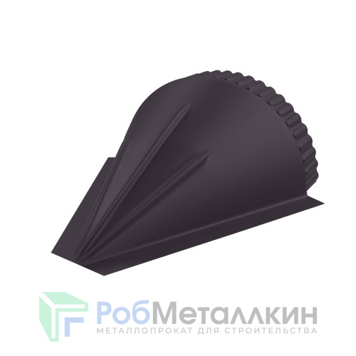 Заглушка конусная для конька полукруглого малого MAT RAL 8019