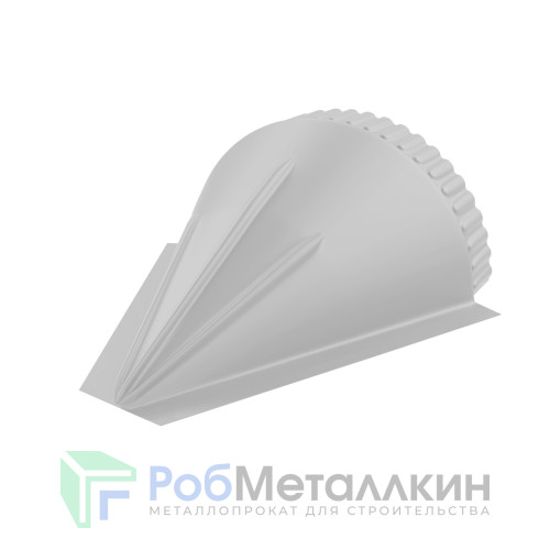 Заглушка конусная для конька полукруглого малого Полиэстер RAL 7035