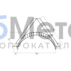 Заглушка конусная для конька полукруглого малого Текстур RAL 8017