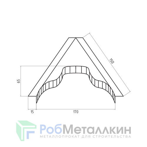 Заглушка конусная для конька ПРЕМИУМ Полиэстер RAL 1014
