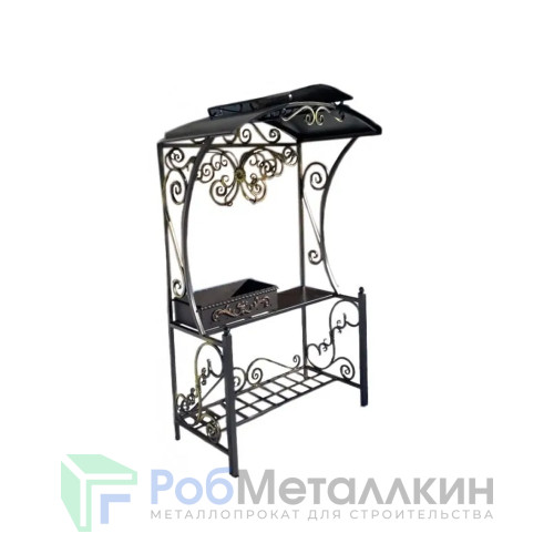Мангал с печью под казан