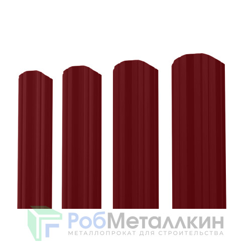 Евроштакетник М-образный фигурный 0.35 Полиэстер RAL 3005