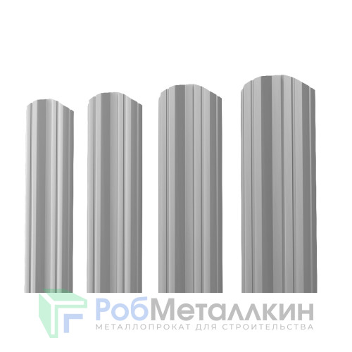 Евроштакетник М-образный фигурный 0.45 Полиэстер RAL 9006