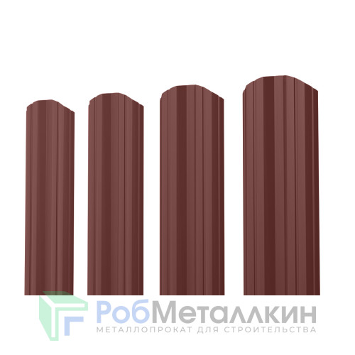Евроштакетник М-образный фигурный 0.45 Текстур RAL 8017