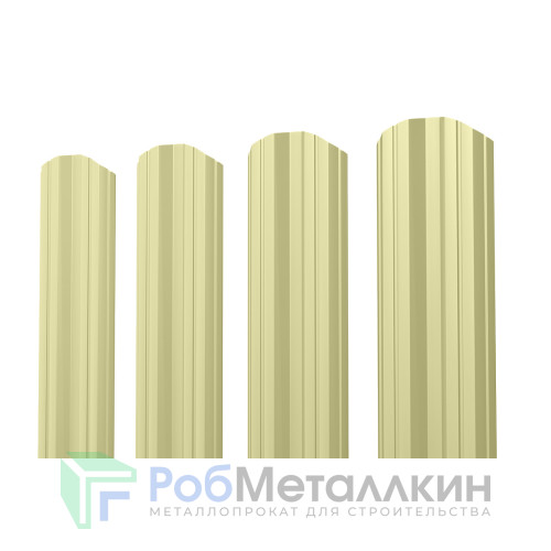 Евроштакетник М-образный фигурный 0.5 Полиэстер RAL 1014