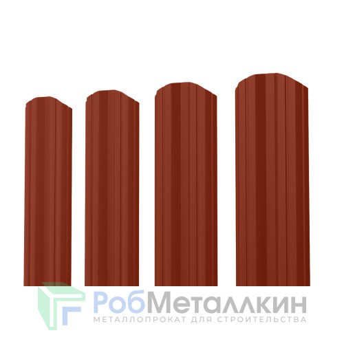 Евроштакетник М-образный фигурный 0.5 Полиэстер RAL 3009