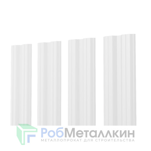 Евроштакетник М-образный 0.35 Полиэстер RAL 9003