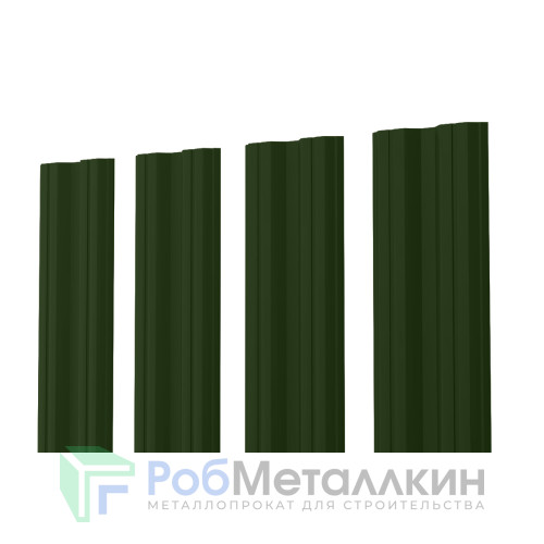 Евроштакетник М-образный 0.45 Полиэстер RAL 6020