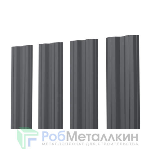 Евроштакетник М-образный 0.5 MAT RAL 7024