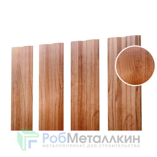 Евроштакетник М-образный 0.5 Принтек Светлое дерево