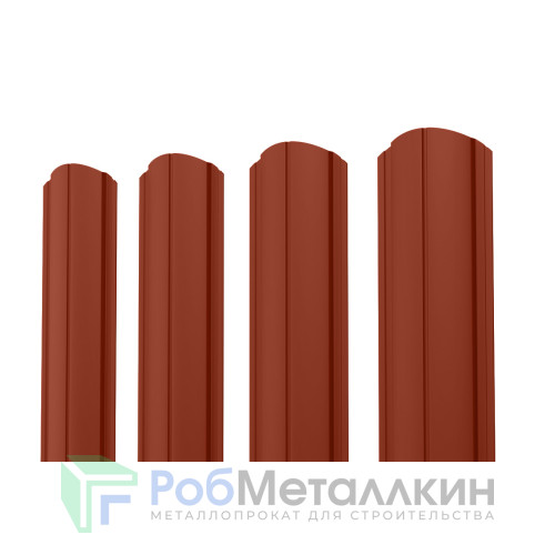 Евроштакетник ПД-образный фигурный 0.4 Полиэстер RAL 3009