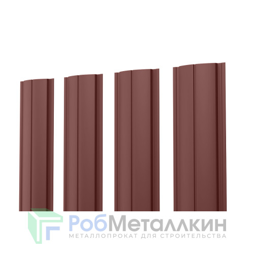 Евроштакетник ПД-образный прямой 0.45 Текстур RAL 8017