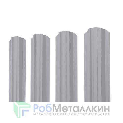 Евроштакетник П-Премиум фигурный 0.35 Полиэстер RAL 7004